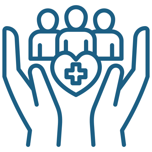 Public health pictogram representing community health and safety